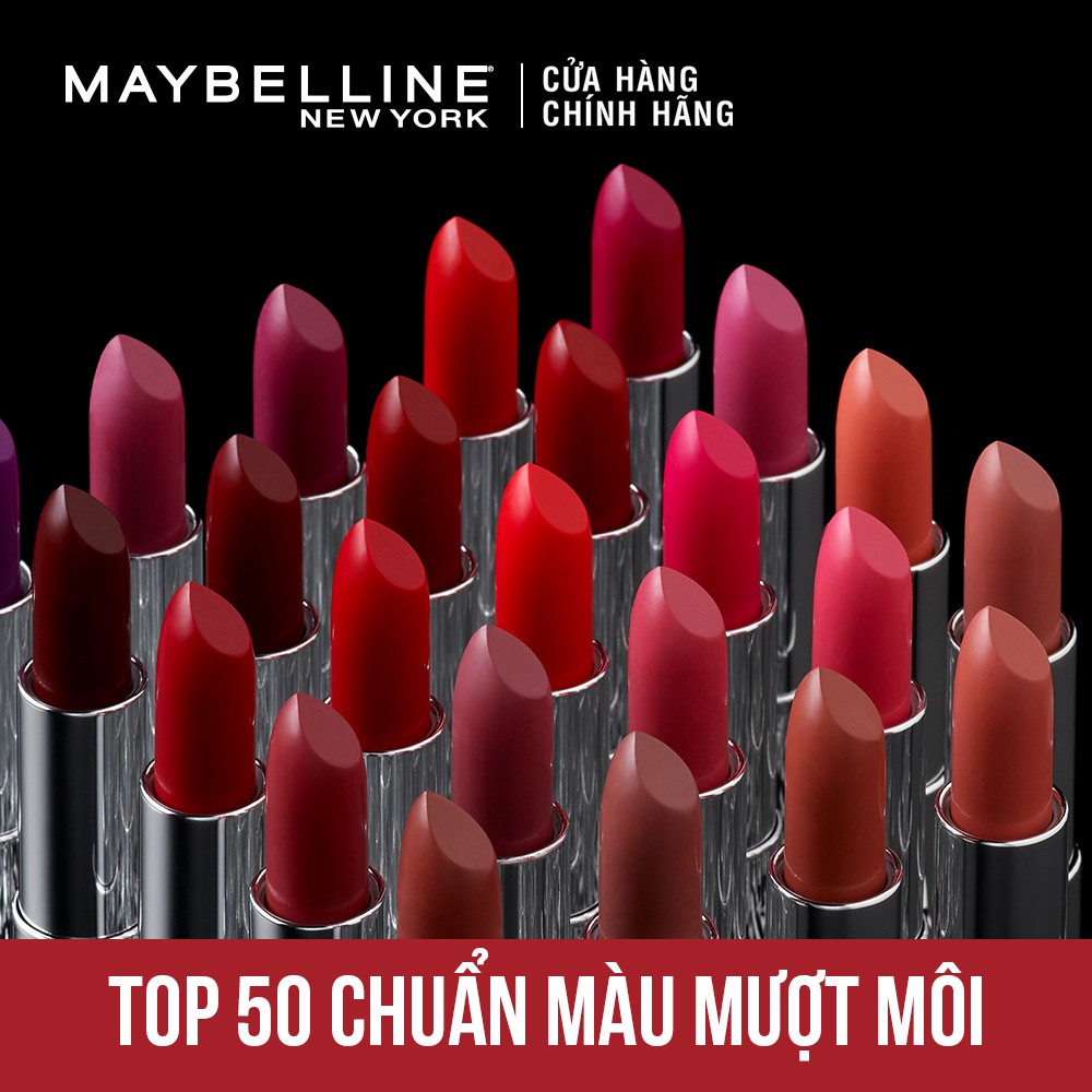 Son Lì Nhẹ Môi Dưỡng Môi Maybelline New York Color Sensational The Creamy Mattes Lipstick 3.9g | Thế Giới Skin Care
