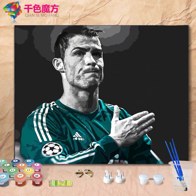 [Order]Tranh sơn dầu số hóa tự tô hình Ronaldo