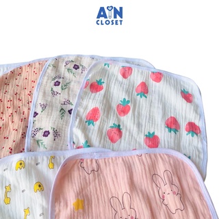 Set 10 khăn tay cho bé xô muslin 25x25 cm aicdbt2x24ao ain closet - ảnh sản phẩm 4