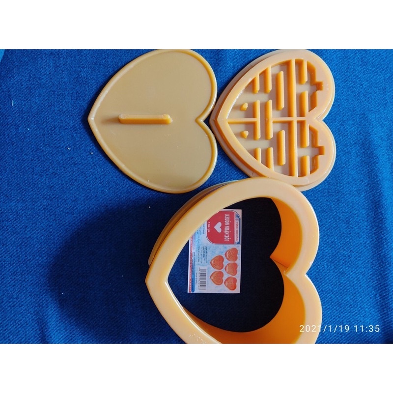 Khuôn xôi trái tim chữ song hỷ 15cm