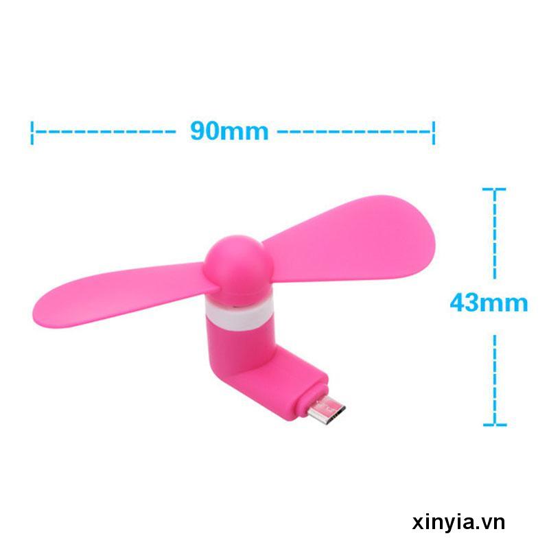 Quạt USB Mini Sáng Tạo Hai Trong Một Cho Điện Thoại Android Apple