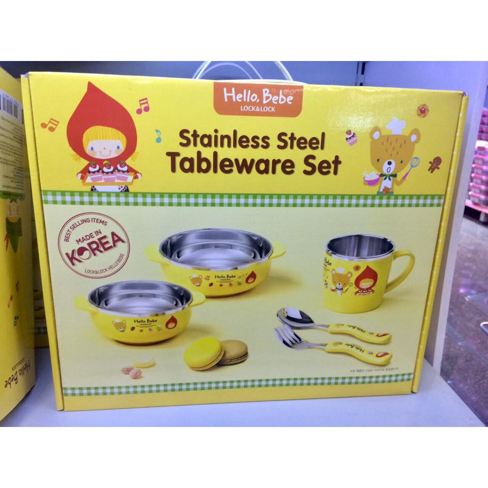 Set bộ đồ ăn hình Hello Bebe Set 5P