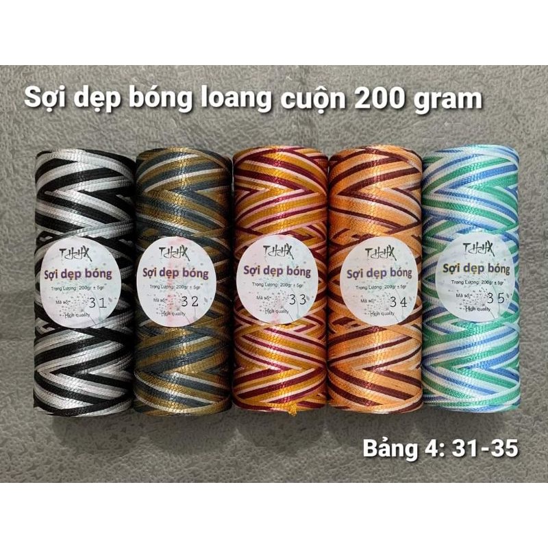 Sợi Ribbon màu loang 200g
