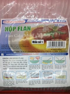 COMBO 50 KHUÔN BÁNH FLAN SỐ 1