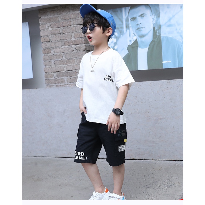 Quần Áo Trẻ Em, Bộ Quần Áo Piece Dễ Thương chất đẹp Cho Bé Trai 16-40Kg