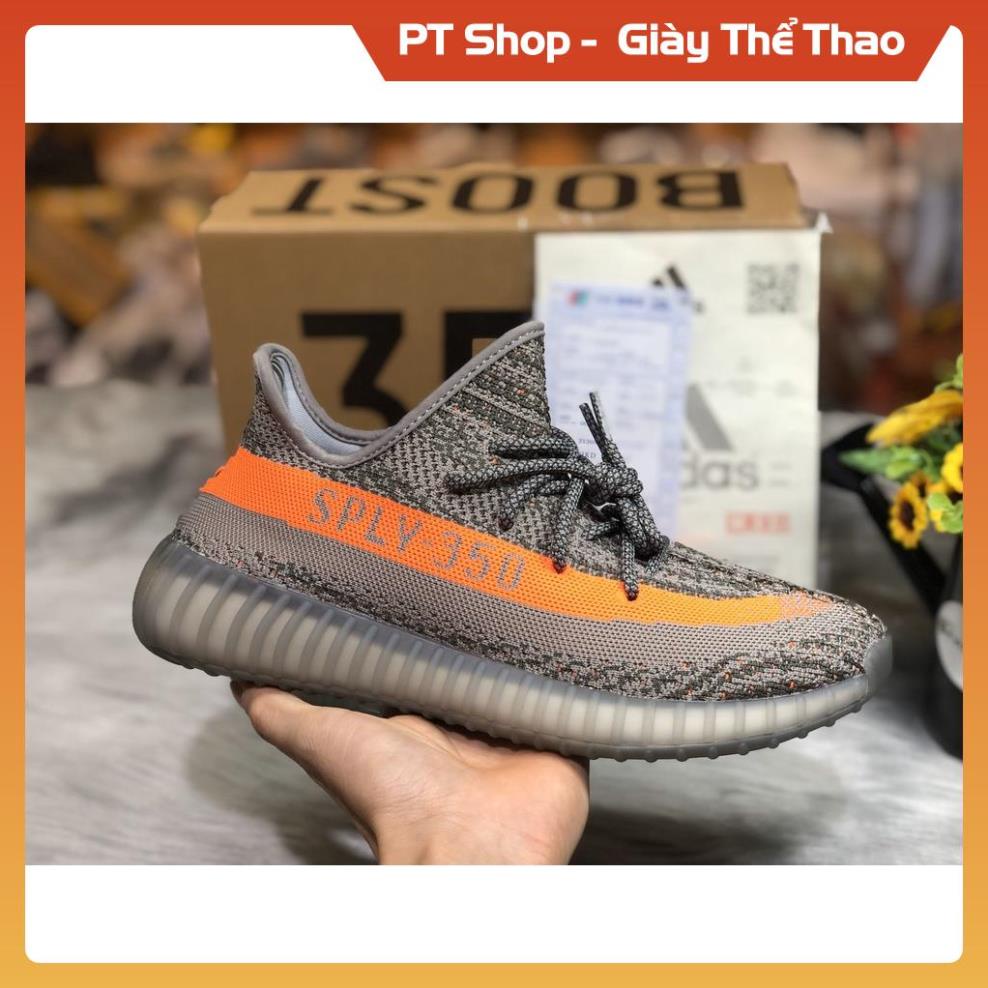[FreeShip+ Hàng Cao Cấp] Giày Thể Thao Yz350 Xám Cam Nam Nữ, Đế Boost Mềm Nhẹ Êm Tránh Trơn Trượt Best Đẹp