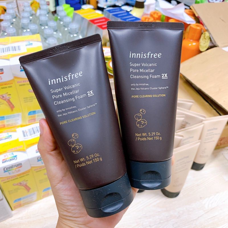 Sữa Rửa Mặt Innisfree Super Volcanic Pore Micellar Cleansing Foam 2X