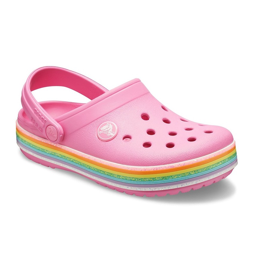 Giày Clog Trẻ em Crocs Crocband Rainbow 206151-669