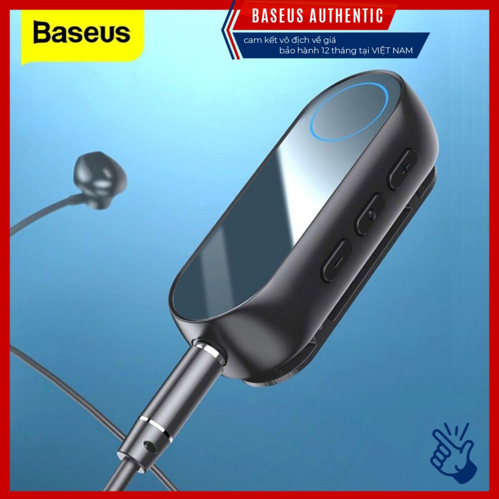 Bộ Bluetooth Receiver Baseus BA02 Wireless Adapter (Audio Bluetooth V5.0 Receiver to Jack 3.5mm, for Earphone / Speaker)