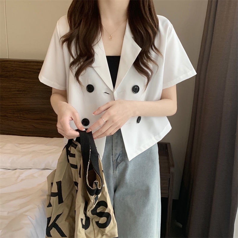 Áo Khoác Blazer Nữ Ngắn Tay Cổ Chữ V Thời Trang | BigBuy360 - bigbuy360.vn