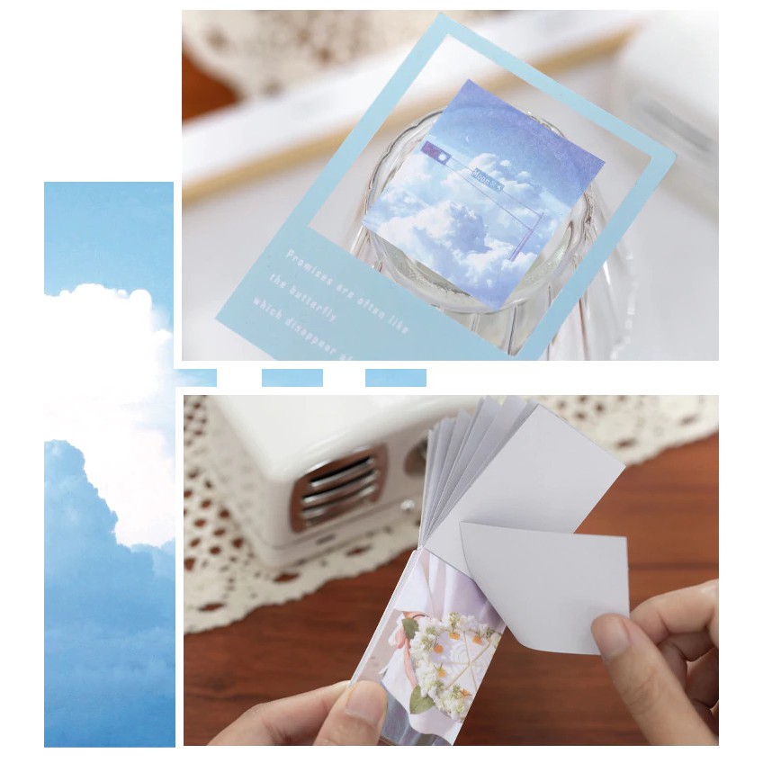 Sticker đóng cuốn phong cảnh/ thiên nhiên trang trí đa dụng 50 tấm