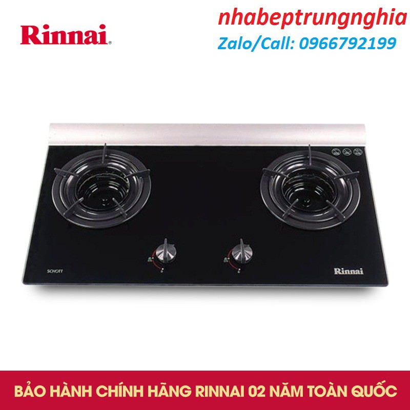 Bếp gas âm Rinnai RVB 2Gi(B) + Bộ van dây - Hàng Chính Hãng