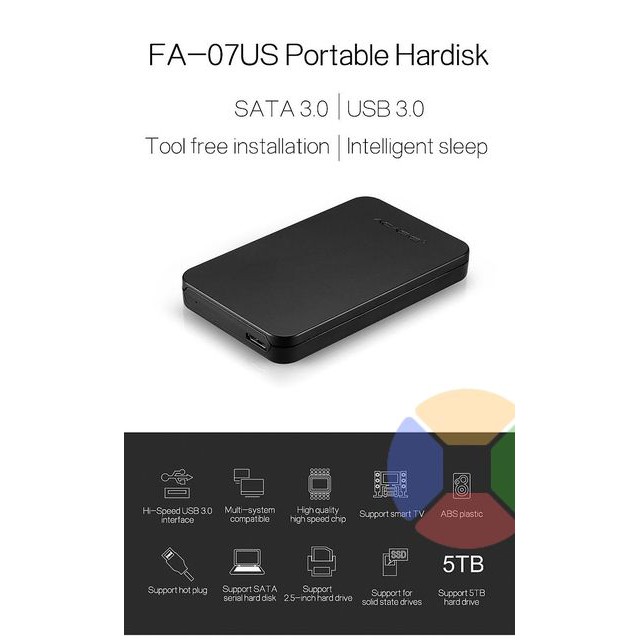 Hộp Box HDD 2.5Inch Đựng Ổ Cứng ACASIS Dùng Cho SSD Và HDD 2.5 Inch SATA3 USB3.0