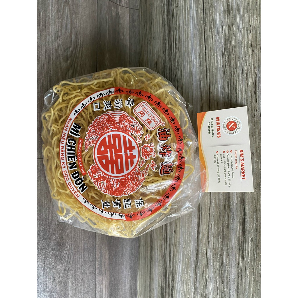 Mì chiên giòn Châu Cường bịch 500gr, Mì chiên giòn thơm ngon dạng chưa chiên