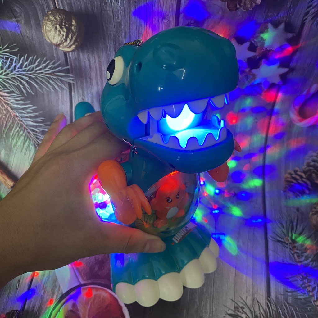 Đèn lồng Trung Thu khủng long chạy pin có nhạc có đèn phát sáng cho bé chơi Trung Thu - Tặng kèm Pin