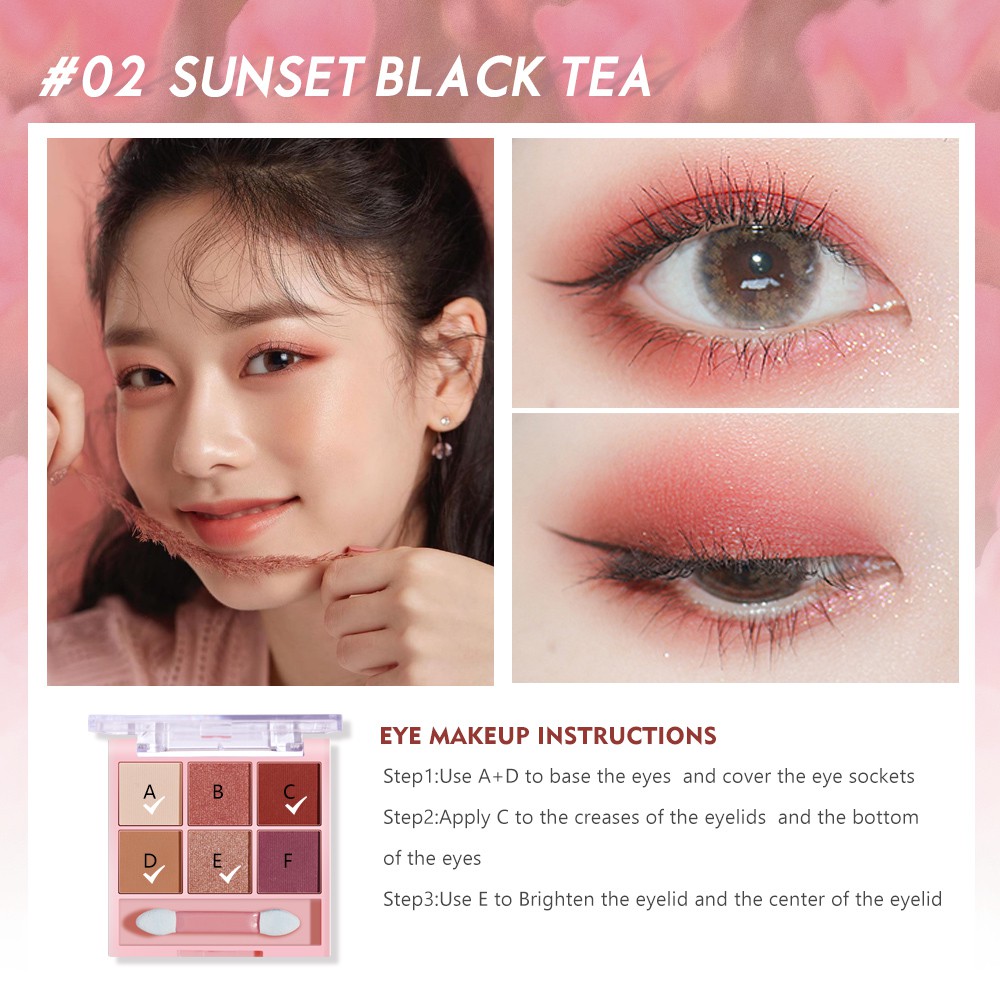 Bảng phấn mắt SANIYE E0644 nhám với 6 màu 5.4g | BigBuy360 - bigbuy360.vn