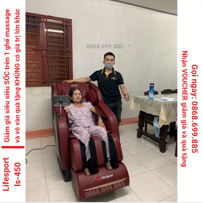 Xả kho ghế massage Lifesport 450 ( lifesport ls-450 ) - Chỉ dưới 30 triệu 1 ghế massage - liên hệ ng