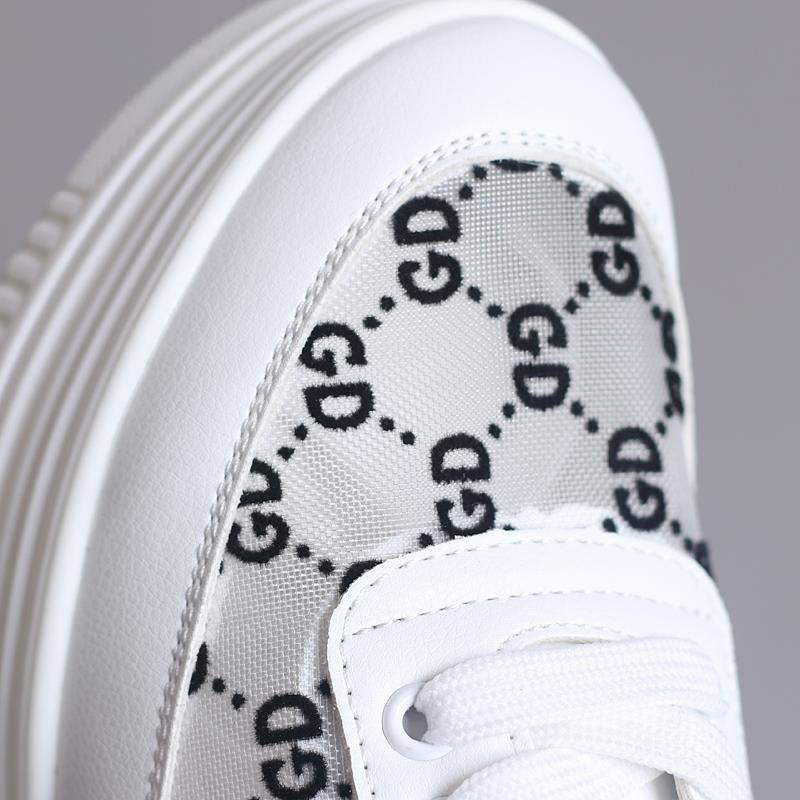 Dép Bít Mũi Đế Dày Tăng Chiều Cao Phối Lưới Thoáng Khí Thời Trang Hè Thu Phong Cách