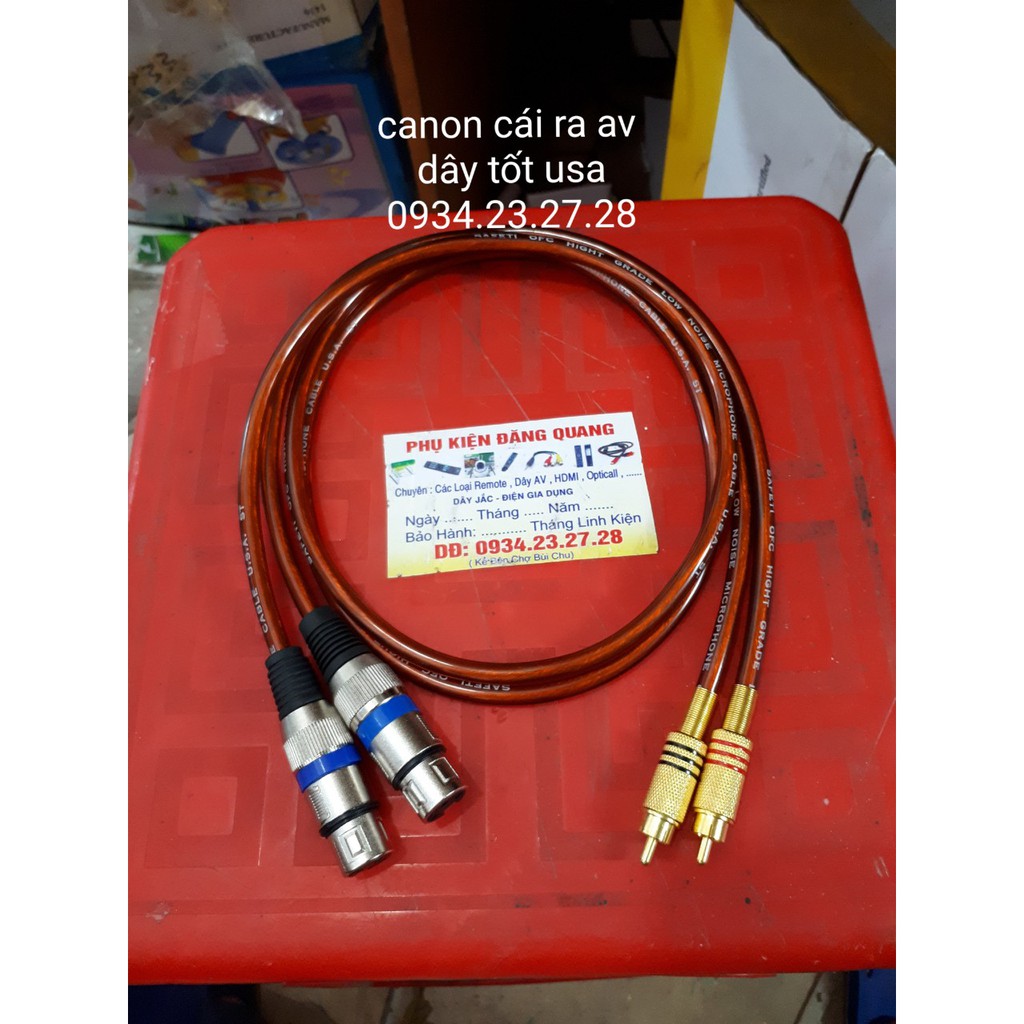 2 sợi Dây chuyển canon Cái ra AV dây usa tốt dài 1m