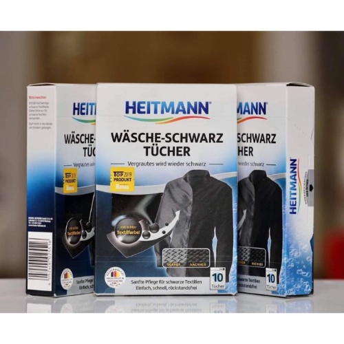 Giấy nhuộm đen quần áo Heitmann, hộp 10 miếng, hàng Đức - Shop Mecici