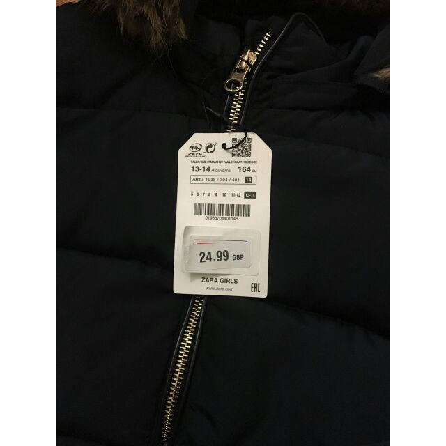 Áo phao zara kids xuất