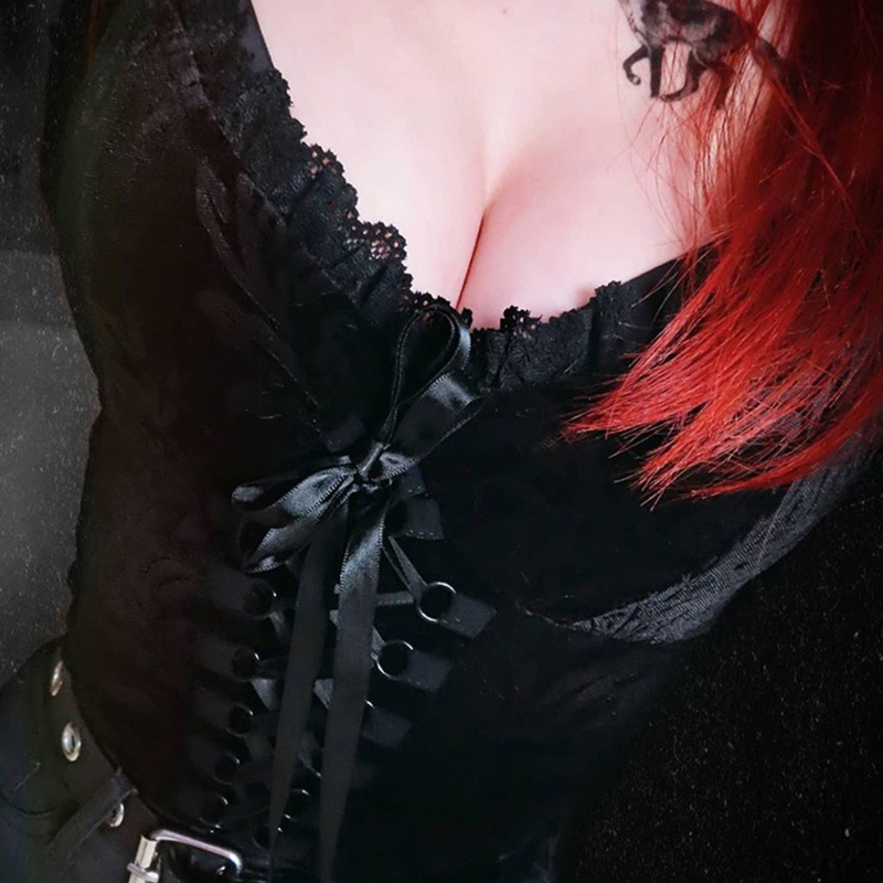 Áo Lửng Hai Dây Cổ Chữ V Gợi Cảm Cho Nữ