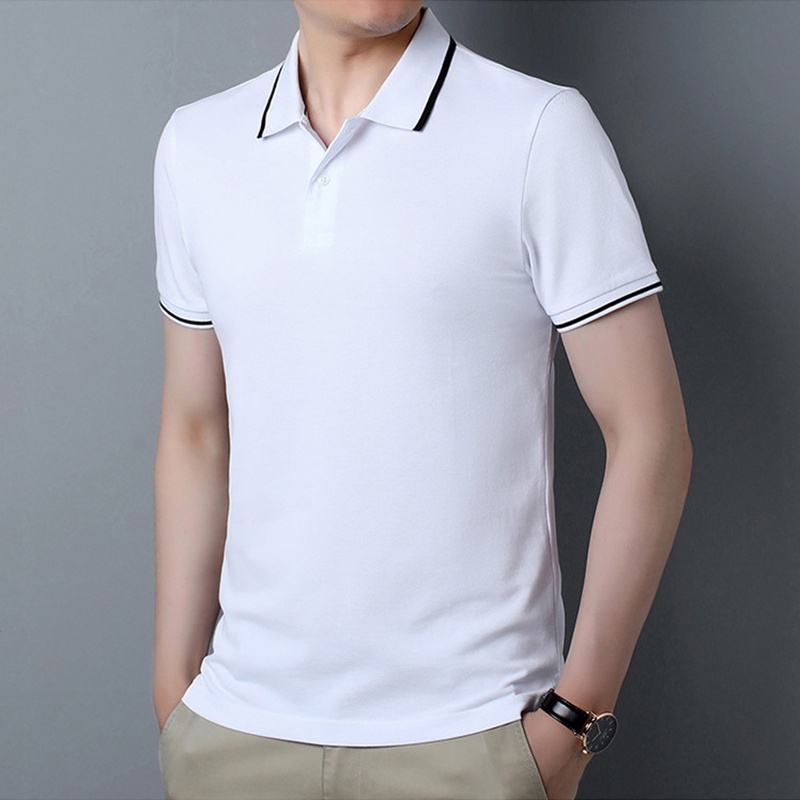 Áo thun nam cổ viền có cổ tay ngắn NPV , áo POLO trơn chất liệu cá sấu co giãn 4 chiều, form Basic | BigBuy360 - bigbuy360.vn