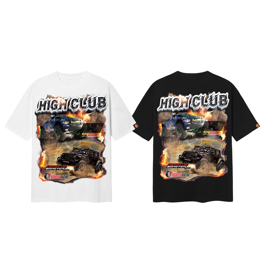 1S61 / Áo Thun BIG TRUCK Tay Lỡ Unisex Nam/Nữ Đen/Trắng Cổ Tròn - HIGHCLUB Brand Chính Hãng !