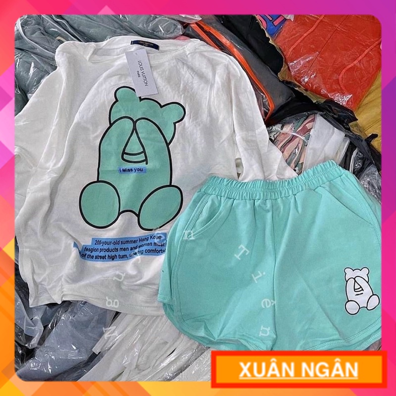 SÉT BỘ CUTE GẤU ,bộ mặc nhà HOT