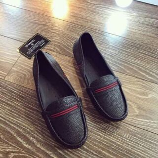 giày mọi moca sọc đỏ