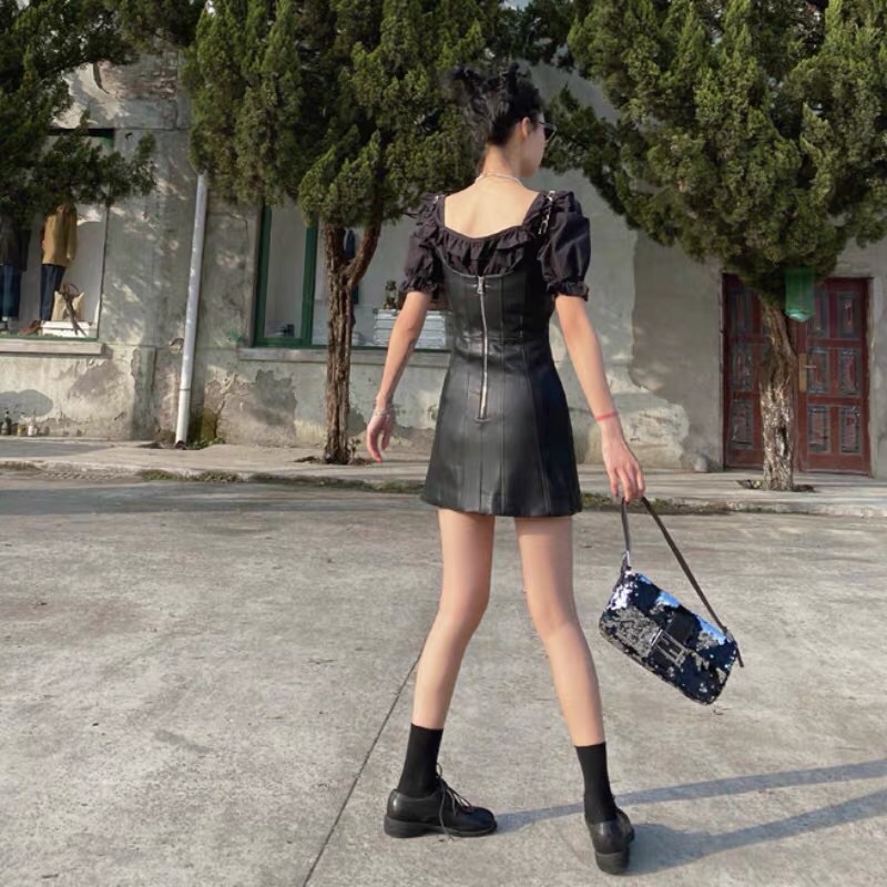 Đầm body hay dây chất da pu