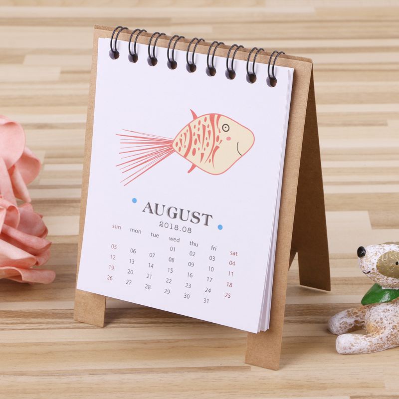 Lịch Để Bàn 2019 Họa Tiết Hoạt Hình Dễ Thương