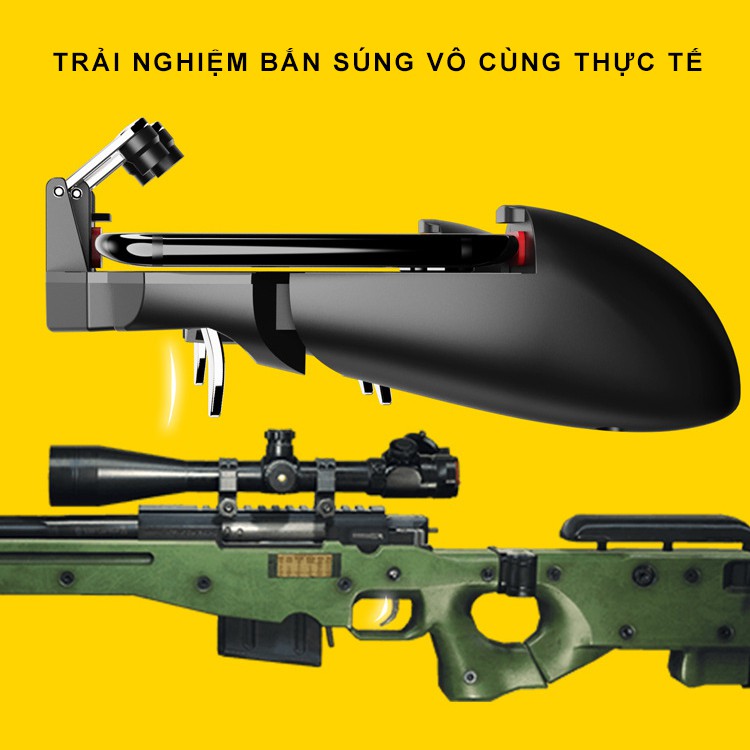 Tay cầm chơi game kèm quạt tản nhiệt cho điện thoại SIDOTECH Memo AK77 hỗ trợ 6 ngón bắn PUBG / FREE FIRE / ROS