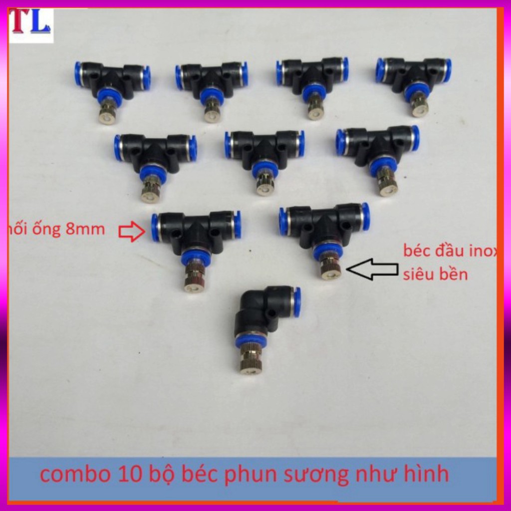 [GIÁ TỐT]  bộ 10 Béc phun sương inox