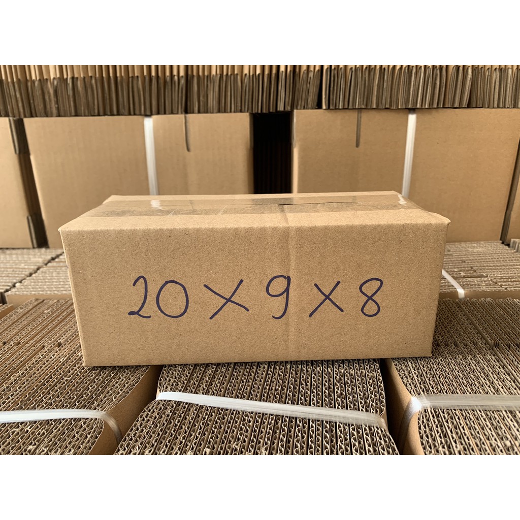 20x9x8 combo 20 hộp carton, thùng giấy cod đóng gói hàng