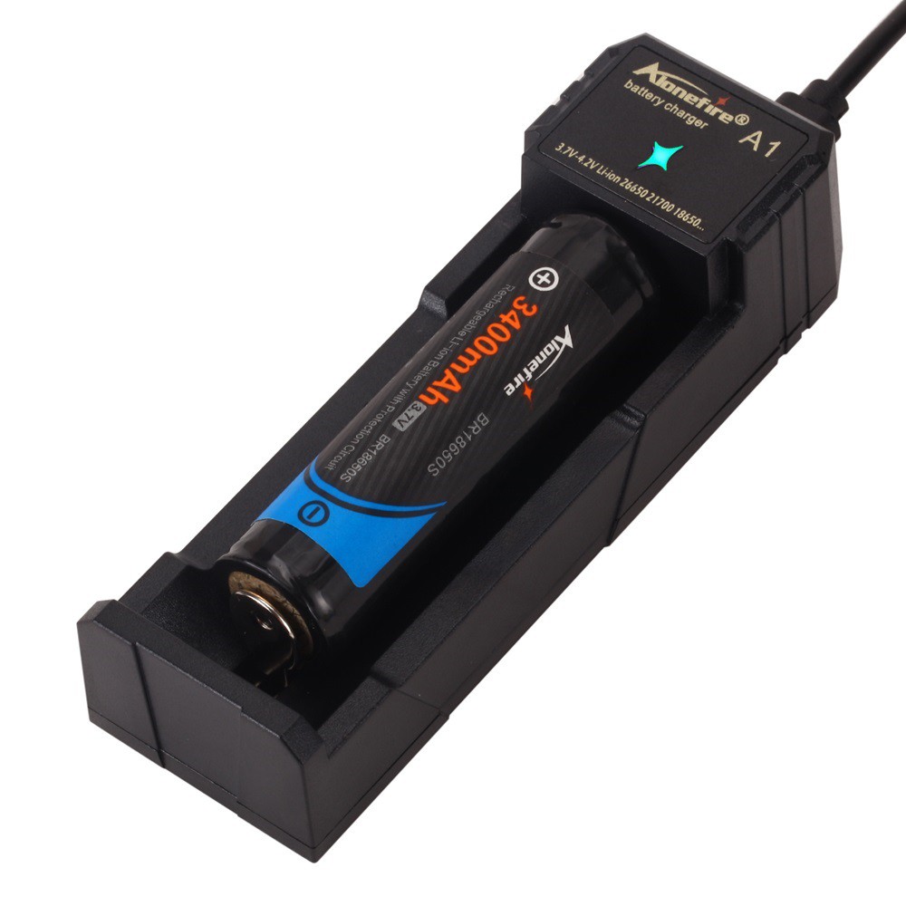 Bộ sạc nhanh ALONEFIRE A1 4.2V Usb cho pin Li-ion 18650 26650 18350 32650 21700