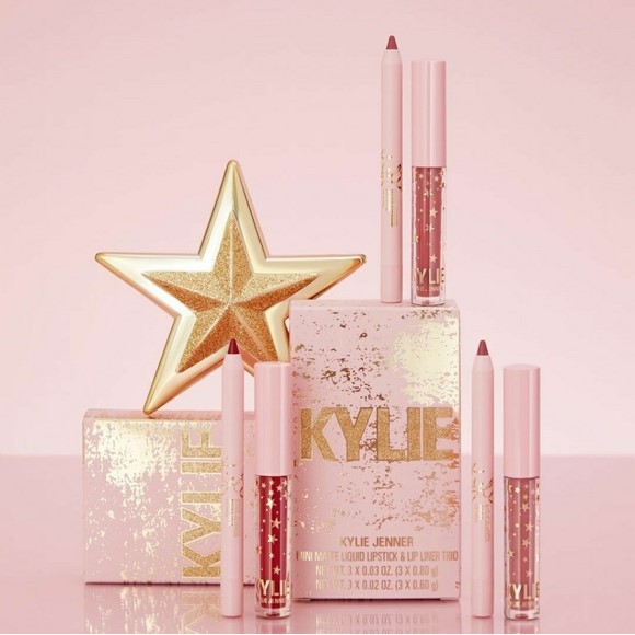 Kylie - Set son 6 cây phiên bản giới hạn Kylie Mini Matte Liquid Lipstick &amp; Lip Liner Trio