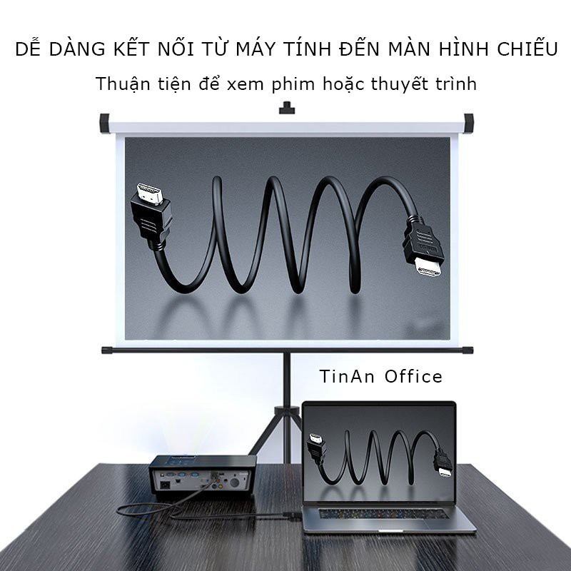 Cáp HDMI to HDMI dài 1.5M, Hỗ Trợ Độ Phân Giải 4K