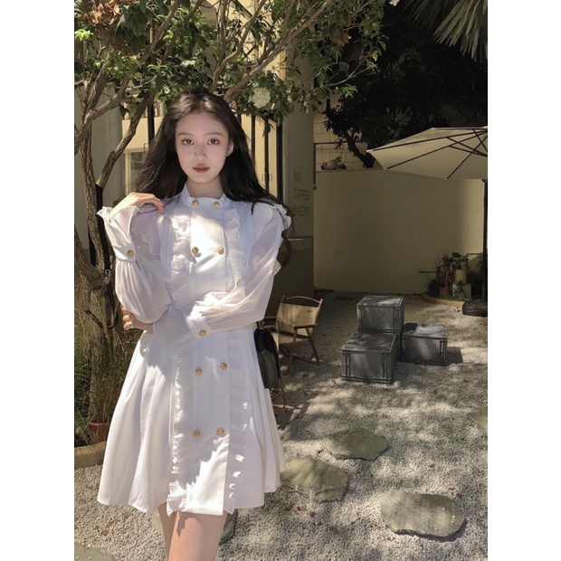 Váy dạ hội tiểu thư bèo cao cấp cúc ngọc Simbabo | BigBuy360 - bigbuy360.vn