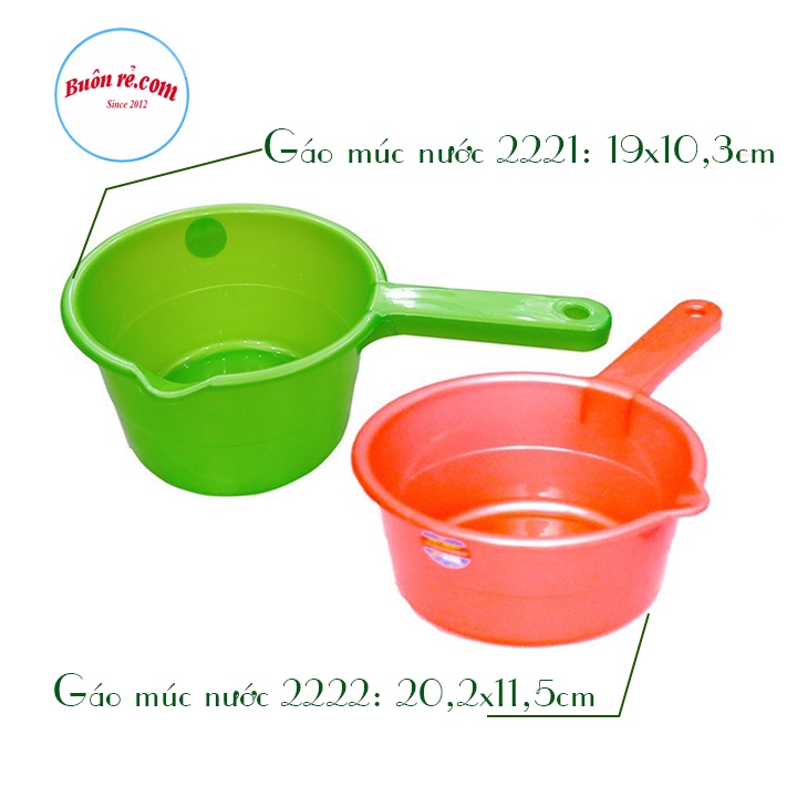 Gáo nhựa múc nước 2 size Việt Nhật , Ca múc nước có cán cầm tiện lợi – 01393