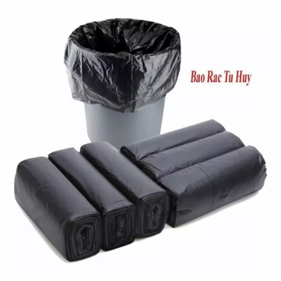 set 3 cuộn túi rác đen tự phân hủy bảo vệ môi trường loại 5kg