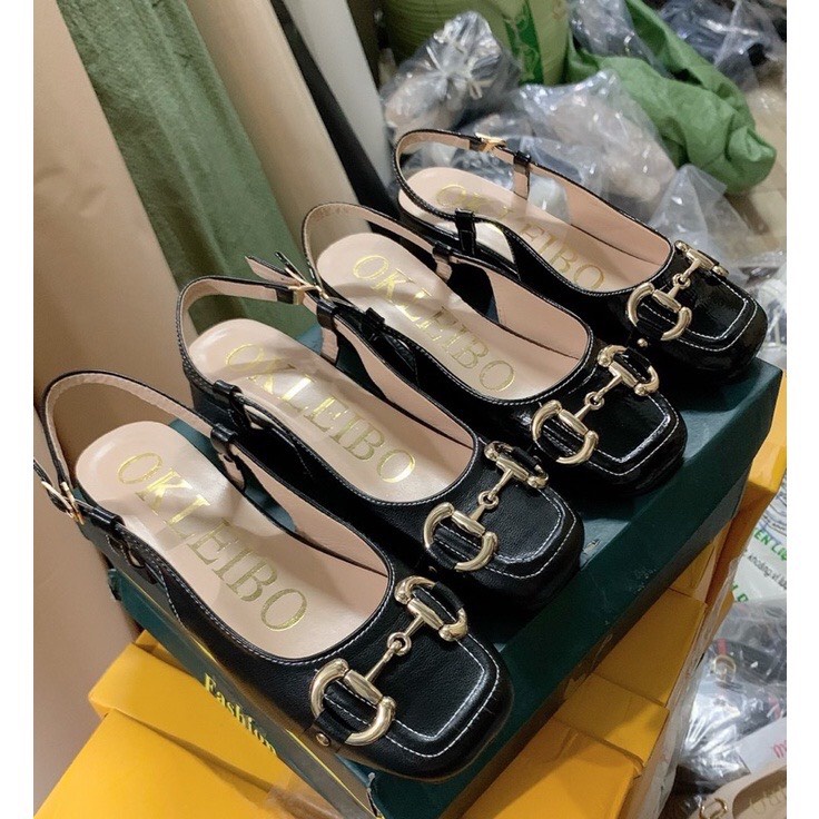 Giày sandal hai quay ngang đế đúc cho bạn gái