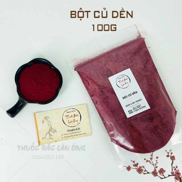 Bột Củ Dền 100g (Bột Tạo Màu Hồng, Đỏ Nguyên Chất)