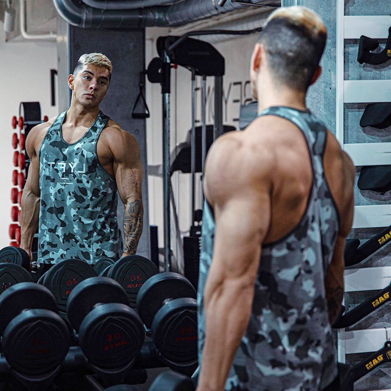 Áo Ba Lỗ Nam Họa Tiết Rằn Ri Chất Liệu Co Giãn Khô Thoáng Nhanh Size M-3XL