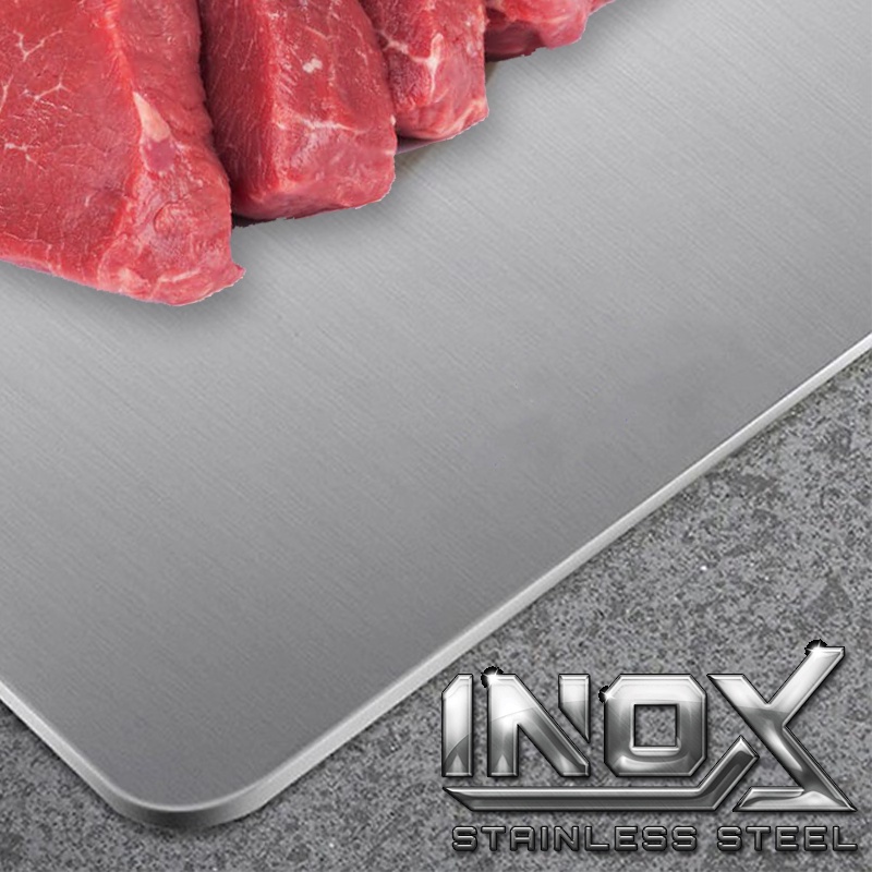 FOLLOW TẶNG 3KHÀNG CÓ SẴN THỚT INOX CAO CẤP 304 KHÁNG KHUẨN CHỐNG ẨM MỐC - 33,5x23cm  HÀNG VIỆT NAM - CHOPPING BOARD