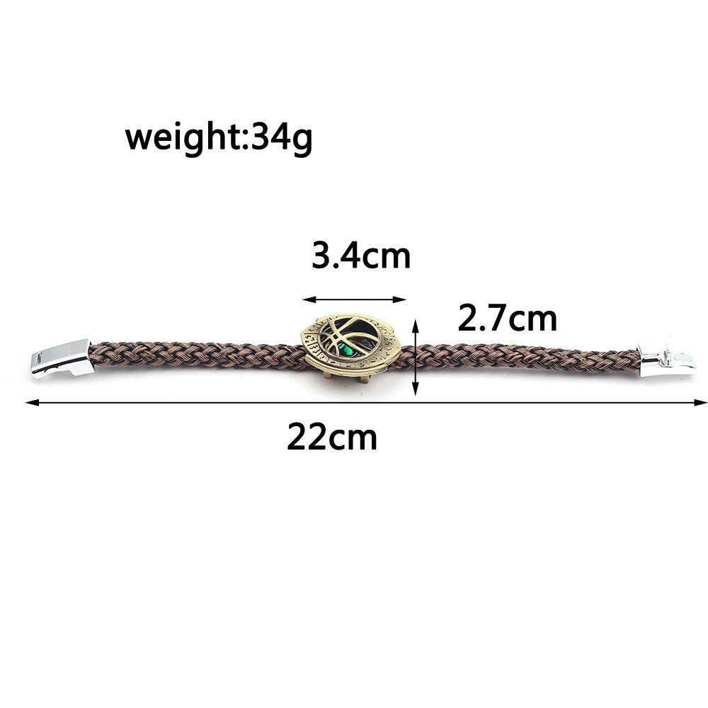 Vòng Tay Bện Dây Mặt Hình Báo Đen Phong Cách Iron Man Thời Trang Unisex
