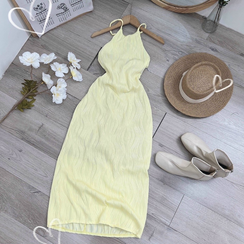 ĐẦM BODY ĐAN LƯNG NÂU TÂY - KÈM VIDEO