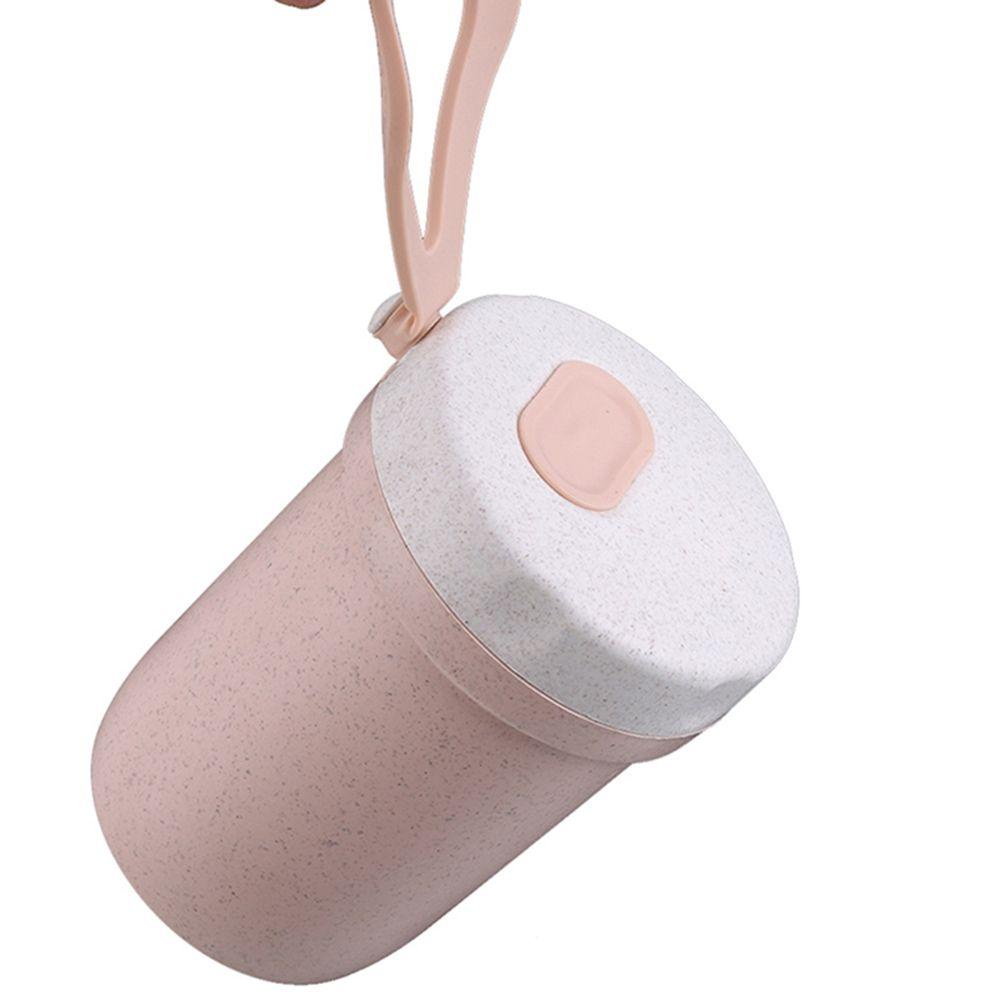 PATRICIA Hộp Đựng Cơm Trưa Hình Tròn 300ml Bằng Chất Liệu Lúa Mạch Có Thể Hâm Nóng Tiện Dụng Mang Theo Du Lịch / Dã Ngoại