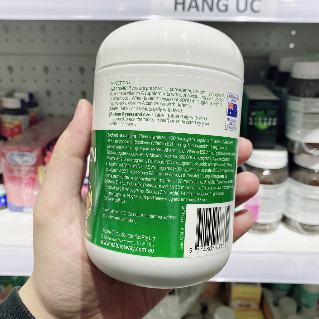 Viên uống Vitamin Tổng Hợp  Nature’s Way Complete Daily Multivitamin - 200 Viên