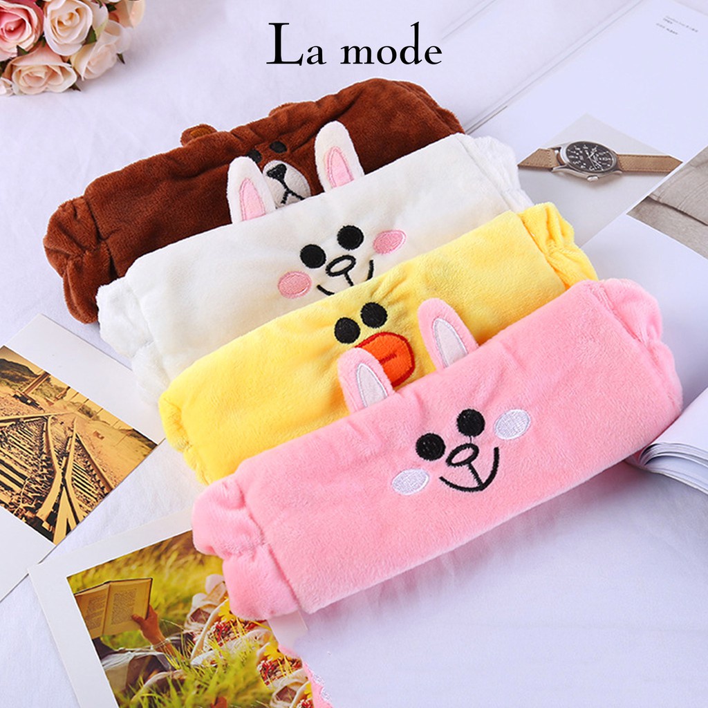 Băng đô Turban Line Phẳng Gấu Brown, Thỏ Cony, Vịt Vàng bờm rửa mặt, tẩy trang, trang điểm dễ thương